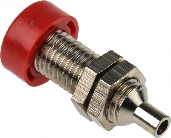 BU403NI-RT, Гнездо, "банан" 4мм, 32А, 33ВAC, 70ВDC, красный, никелированные BU403NI-RT, Гнездо, "банан" 4мм, 32А, 33ВAC, 70ВDC, красный, никелированные