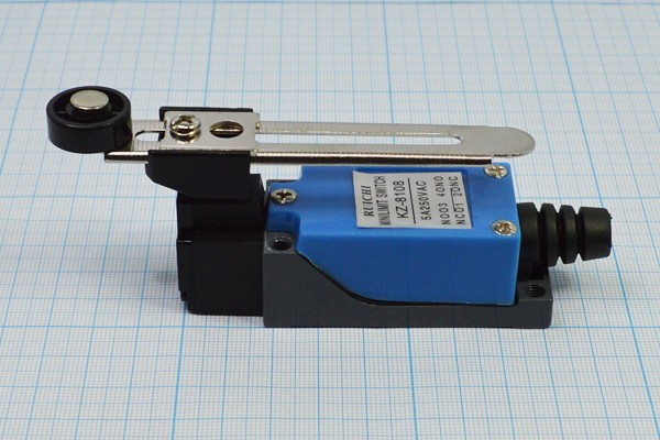 Переключатель концевой(путевой) 82x29 x26, 220В, 5А, (ON)-OFF-(ON), ролик, KZ8108; №14994 ПКонц 82x29 x26\220\ 5\(ON)-OFF-(ON) \\рол\KZ8108\