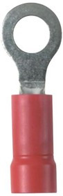PV18-4R-MY, TERMINAL, RING TONGUE, #4, 18AWG, RED