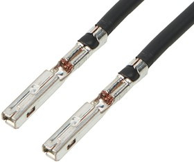 216300-1126, Rectangular Cable Assemblies MX150 F-F 600MM 14 AWG LEADS BK Sn