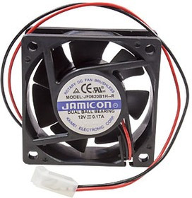 JF0620B1H-R, вентилятор 12В 60х60х20мм подшипник качения