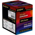 Кулер ExeGate Dark Magic EXX400-PWM (Al+Cu, черное покрытие, 4 тепл.трубки, LGA775/1150/1151/1155/11