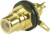 RS-115G, RCA черное/белое гнездо на панель (зол.)