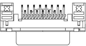 173109-1927, D-Sub Standard Connectors FCT THT DSUB RA PC RCPT 25 PN W/SNAPIN