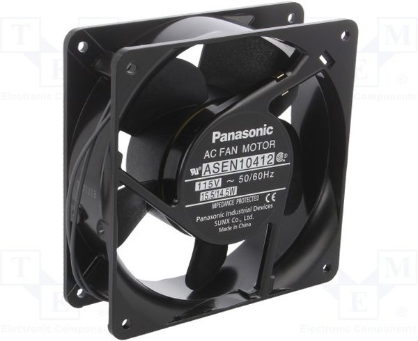 ASEN10412, Вентилятор: AC, осевой, 115ВAC, 120x120x38мм, 150куб.м/ч, 37дБА, 22AWG