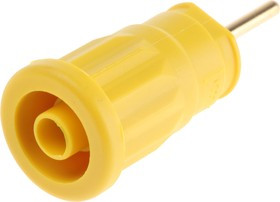 972 363-103, Yellow Female Test Socket, Solder Termination, 24A, 1000V ac/dc, Gold Plating 972 363-103, Yellow Female Test Socket, Solder Termination, 24A, 1000V ac/dc, Gold Plating