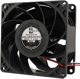OD9238-24HBIP68, AXIAL FAN, BALL, 100CFM, 56DB, 9.6W, 24V