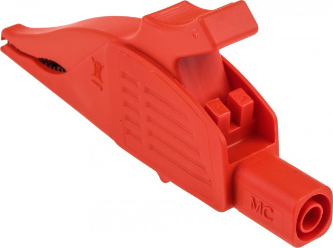 XDK-1033-22, Зажим "крокодил", 32А, 1кВDC, красный, Диап.захвата: макс.30мм