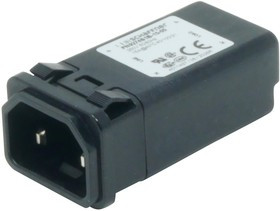 FN9274S1B-15-05, IEC Power Connector, IEC C18 Inlet, 15 А, 250 В AC, Быстрое Соединение, Snap-In, FN9274