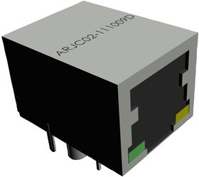 ARJC02-111009D, Modular Connectors / Ethernet Connectors CONN MAGJACK 1 PORT 100 BASE ARJC02-111009D, Modular Connectors / Ethernet Connectors CONN MAGJACK 1 PORT 100 BASE