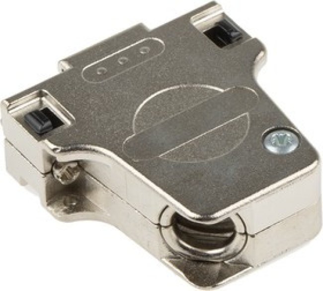 1419725, DSSC Series Die Cast Zinc Right Angle D Sub Backshell, 15 Way, Strain Relief 1419725, DSSC Series Die Cast Zinc Right Angle D Sub Backshell, 15 Way, Strain Relief