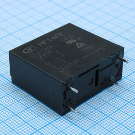 HF14FF/012-1HS, Реле силовое 10А одна группа на переключение катушка 12В HF14FF/012-1HS, Реле силовое 10А одна группа на переключение катушка 12В