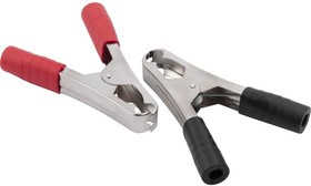 Зажимы "крокодилы" 100А 105мм 2шт(красный+черный) AV-010204