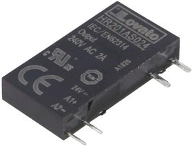 HR201AS024, Реле: полупроводниковое, Uупр: 24ВDC, 2А, 24-280ВAC, панелька