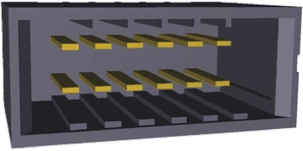 1318126-1, Headers &amp; Wire Housings D-2100 HDR VERT 12P 15 AU KEY X