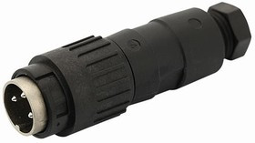 T 3444 554, Circular DIN Connectors MALE STRAIGHT CONN 7C 4-6MM