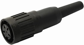 T 3525 501, Circular DIN Connectors STRAIGHT FEMALE CONN 8C SILVER 4-6MM