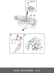 8973639830, Реле с/очистителя ISUZU NQR71/75