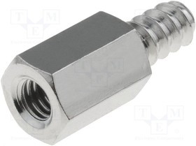 TFM-ST4.2X10/M4, Дистанцирующая стойка с резьбой, латунь, 10мм, самонарезающие