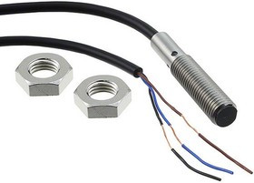 E2BS08KS02WPB12M, Датчик индуктивный, 10-30ВDC, М8, Подключение провод 2м, IP67