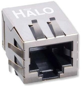 HCJ11-802SK, Modular Connectors / Ethernet Connectors Shielded 1X1 Tab Dwn RJ45 NO LED