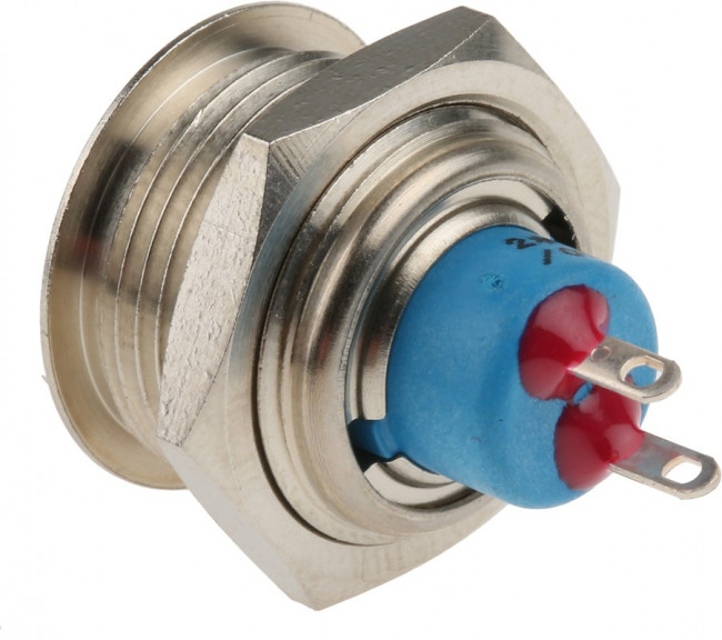 9633AX1146, Push Button Switch, Momentary, Panel Mount, 19.2mm Cutout, SPST, 30V dc, IP54