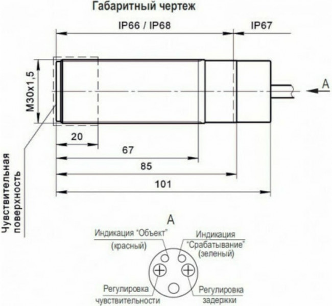 Емкостный бесконтактный выключатель CSN E88P-861-20-L 07-00033545 Емкостный бесконтактный выключатель CSN E88P-861-20-L 07-00033545