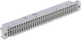09032642825, Harting 64 Way 2.54mm Pitch, Type C Class C1, 2 Row, Straight DIN 41612 Connector, Socket