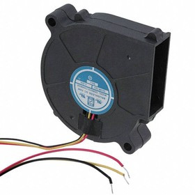 ODB6015-12HHB02A, Blowers &amp; Centrifugal Fans DC Blower, 60x60x15mm, 12VDC, 6.9CFM, 3.84W, 46.2dBA, Ball, Wire, Alarm Output