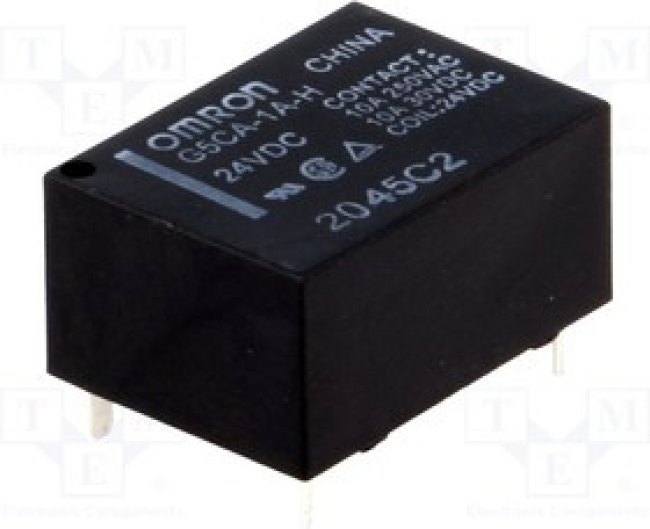G5CA-1A-H-24DC, Реле электромагнитное, SPST-NO, Uобмотки 24ВDC, 10A/250ВAC