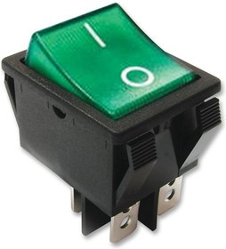 R5BBLKGRNFF2, Rocker Switches DPST OFF-ON PNL 15A