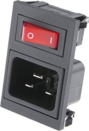 BZV49/Z0000/71, AC Power Entry Modules C20-IEC INLET SP SW RED PWR MODULE