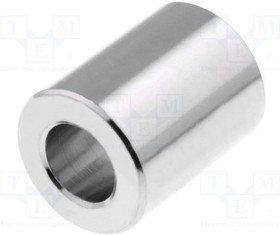 DR318/4.3X15, Дистанцирующая стойка, латунь, 15мм, никель, цилиндрическая