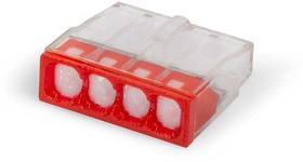 СМК 2273-244 (с контактной пастой), Клемма строительно-монтажная 4pin СМК 2273-244 (с контактной пастой), Клемма строительно-монтажная 4pin