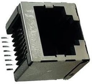 RJE231881317T, Modular Connectors / Ethernet Connectors 8P8C, Vertical, SMT, Shield with No EMI Tabs