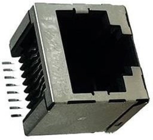 RJE231881317T, Modular Connectors / Ethernet Connectors 8P8C, Vertical, SMT, Shield with No EMI Tabs