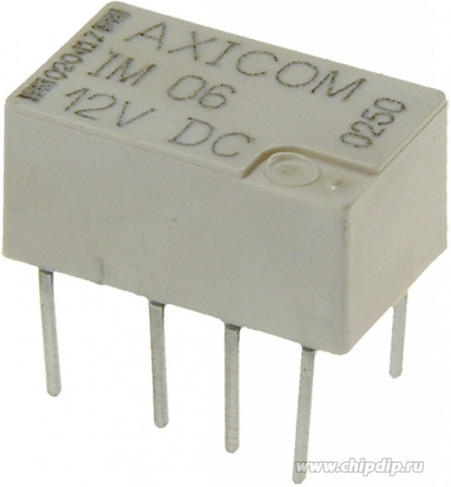 2-1462037-7 (IM06TS), Реле 2 переключ. 12VDC, 2A/250VAC DPDT