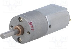 POLOLU-3491, Двигатель: DC, с редуктором, 12ВDC, 1,6А, Ось: D профиль, 125: 1