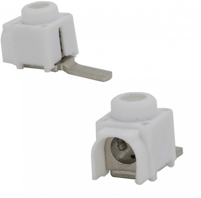 КВ-2-3, Клемма вводная модульная , прямой ввод, 4-25 мм2, диаметр кабеля до 6 мм, 100 А, 400 В, -40…+80 °С, латунь с никелевым покрытием