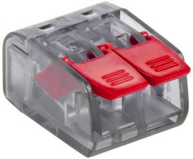 Клемма строительно-монтажная СМК 221-412 2-проводная 0.2-4кв.мм (уп.100шт) PROxima EKF plc-smk-221-412