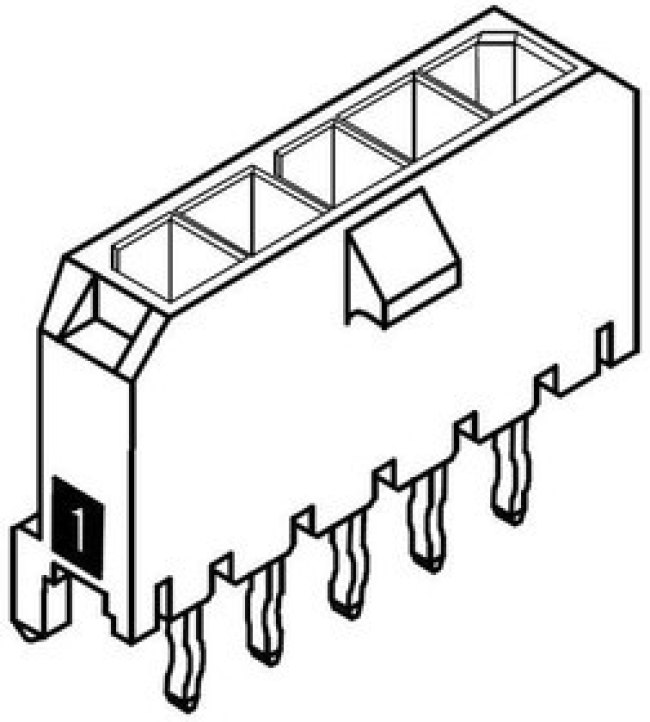 43650-0615, Headers &amp; Wire Housings 3MM MICRO-FIT Vert. 6 CKT Tin
