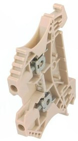 WDU 2.5, Соединитель: на рейку, 2,5мм2, Кол-во полюс: 1, клеммы: 2, бежевый