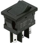 DM62J12S205PQ, Switch Rocker ON OFF DPST Quick Connect Curved Rocker 10A 250VAC Bulk