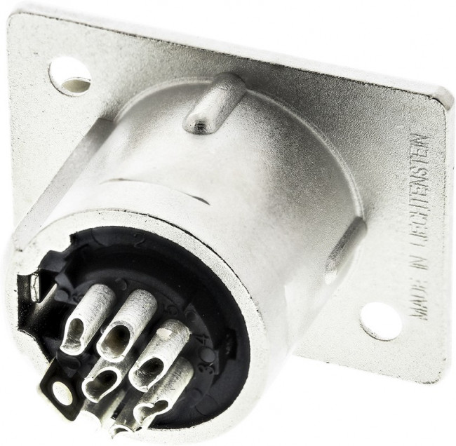 NC7FP-1, XLR Connectors 7P FEM XLR PANEL JK