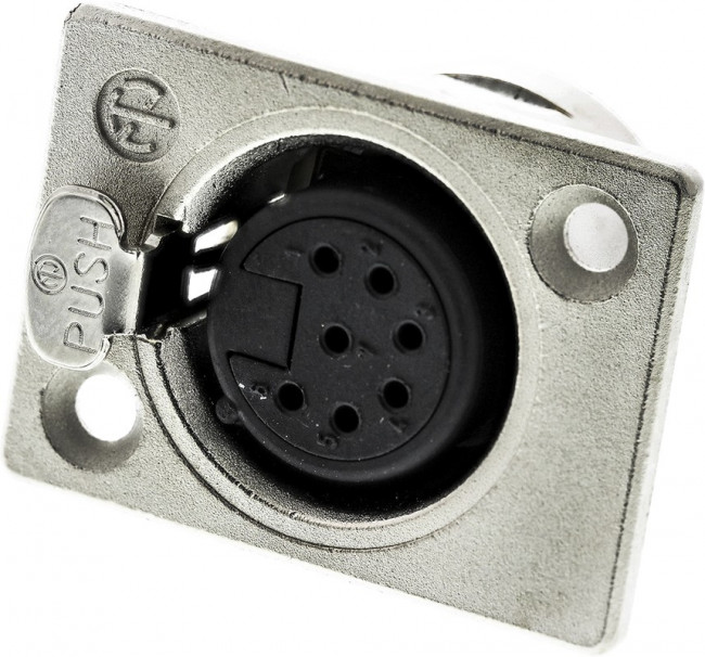 NC7FP-1, XLR Connectors 7P FEM XLR PANEL JK