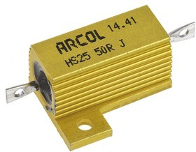 HS25 50R J, Wirewound Resistor 25W, 50Ohm, 5%