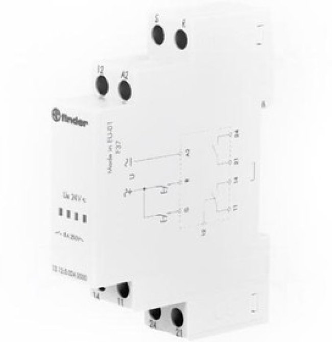 Модульное электронные вызывное реле со сбросом; 1СO+1NO 8A; питание 24В АC/DC; ширина 17.5мм; степен Модульное электронные вызывное реле со сбросом; 1СO+1NO 8A; питание 24В АC/DC; ширина 17.5мм; степен
