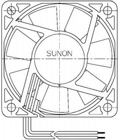 GF60151B6-1E00U-AE9, Axial Fan DC 60x60x15mm 12V 36.2m³/h IP68 GF60151B6-1E00U-AE9, Axial Fan DC 60x60x15mm 12V 36.2m³/h IP68