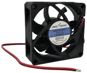 C0725BXPL, Вентилятор осевой, 70х70х25мм,24В, DC, 0.18А, 83куб.м/ч, подшипник качения, 5100об/мин, 2 провода