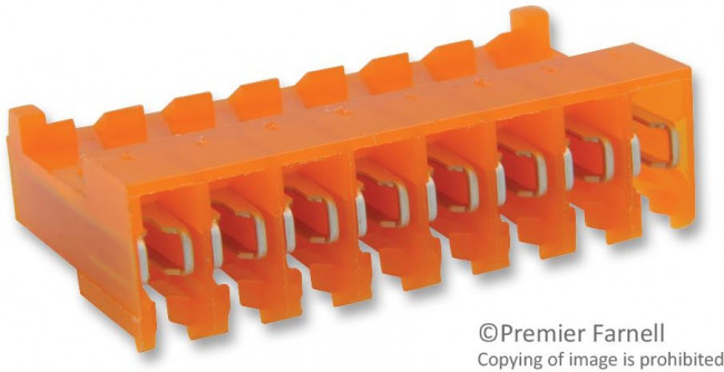 3-643817-8, Headers &amp; Wire Housings CLOSED WITH TABS 8P L.R. orange 18 AWG